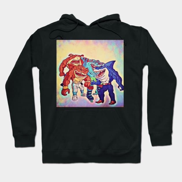 Street Sharks Hoodie by voodookid272